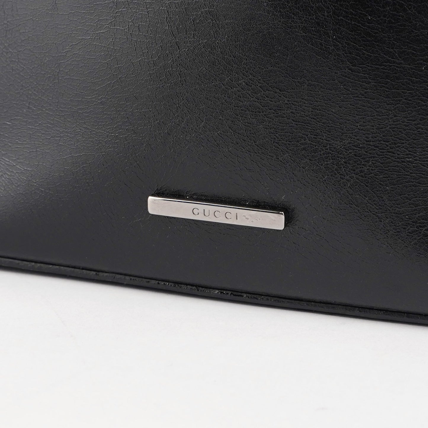 001 4286 Black Calfskin Bucket Shoulder Bag