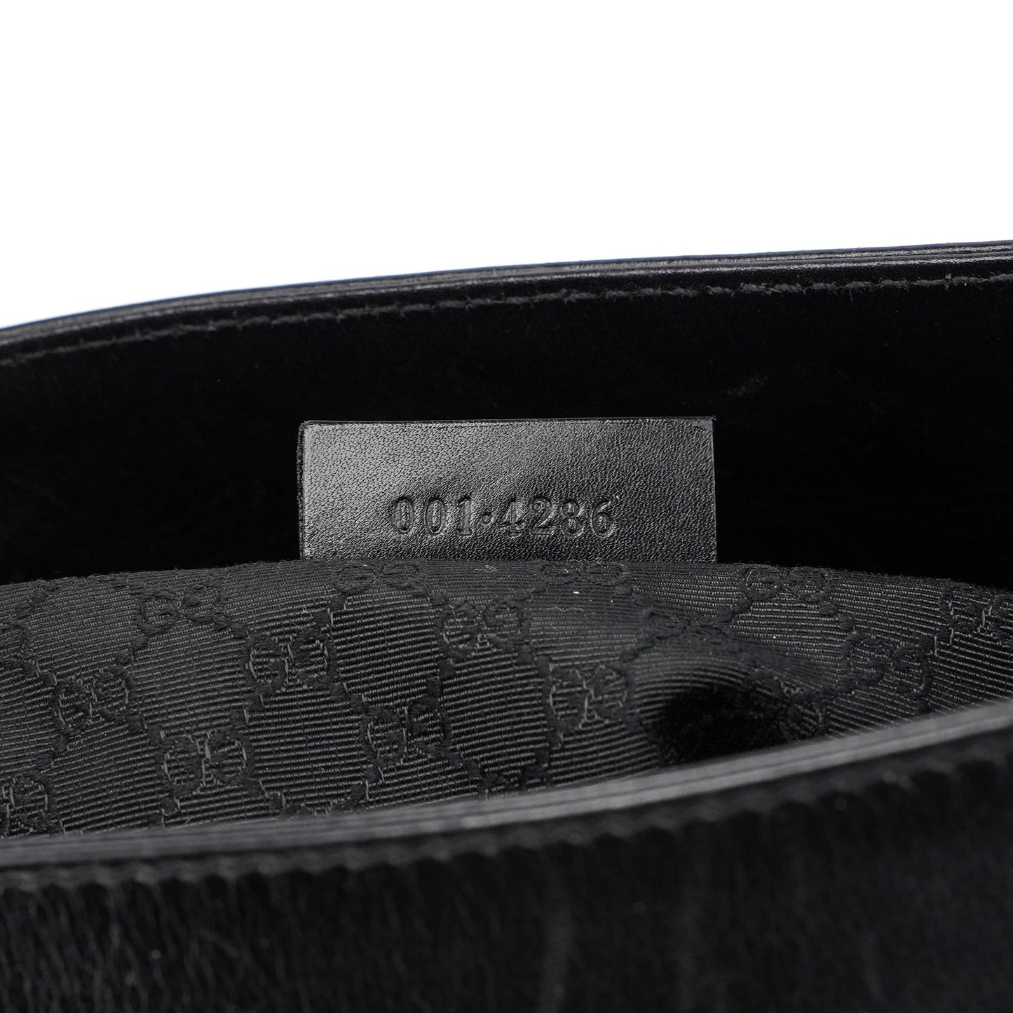 001 4286 Black Calfskin Bucket Shoulder Bag