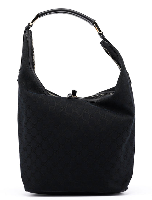 001 4287 Black GG Hobo Shoulder Bag