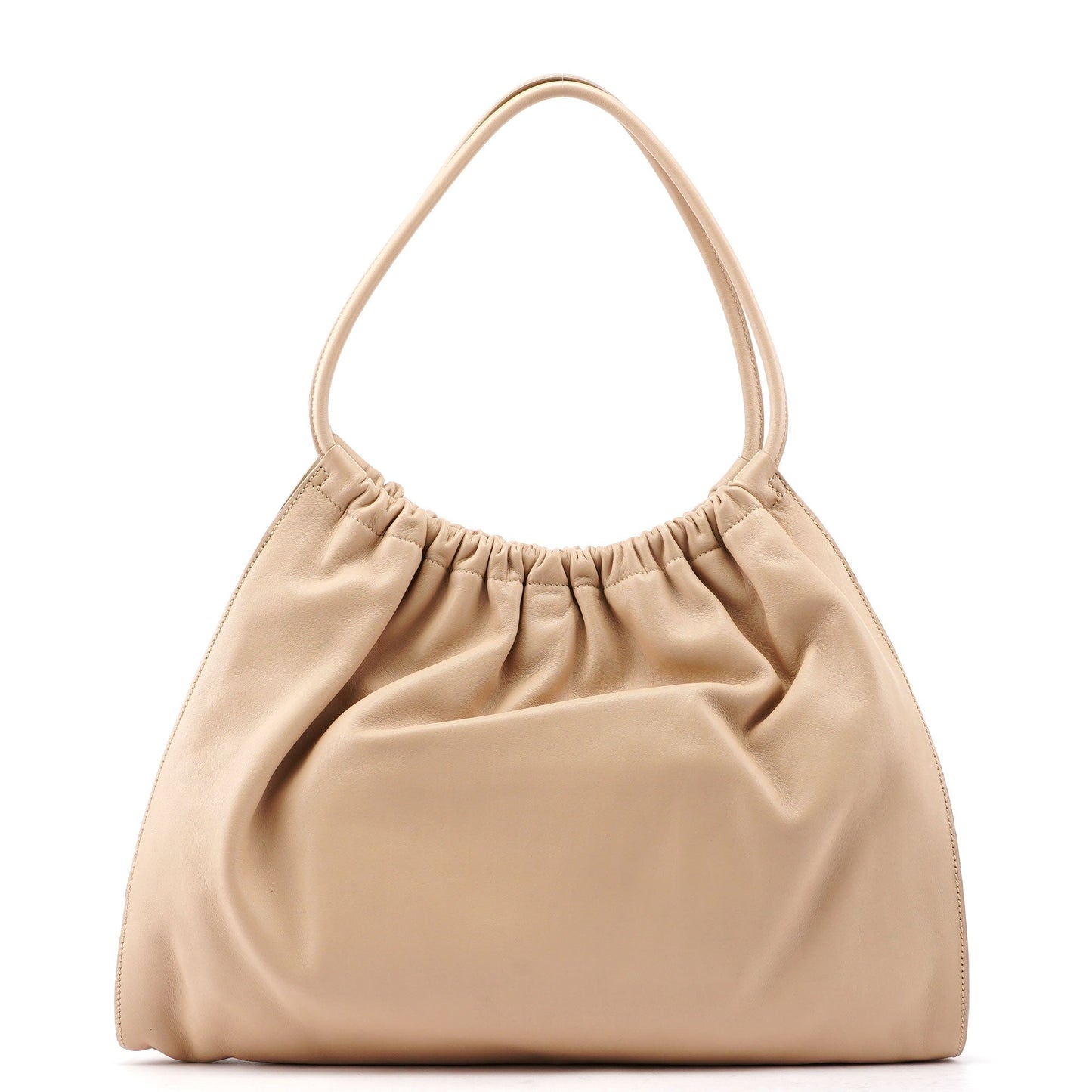 001 4332 Beige Calfskin Dual Handle Bag