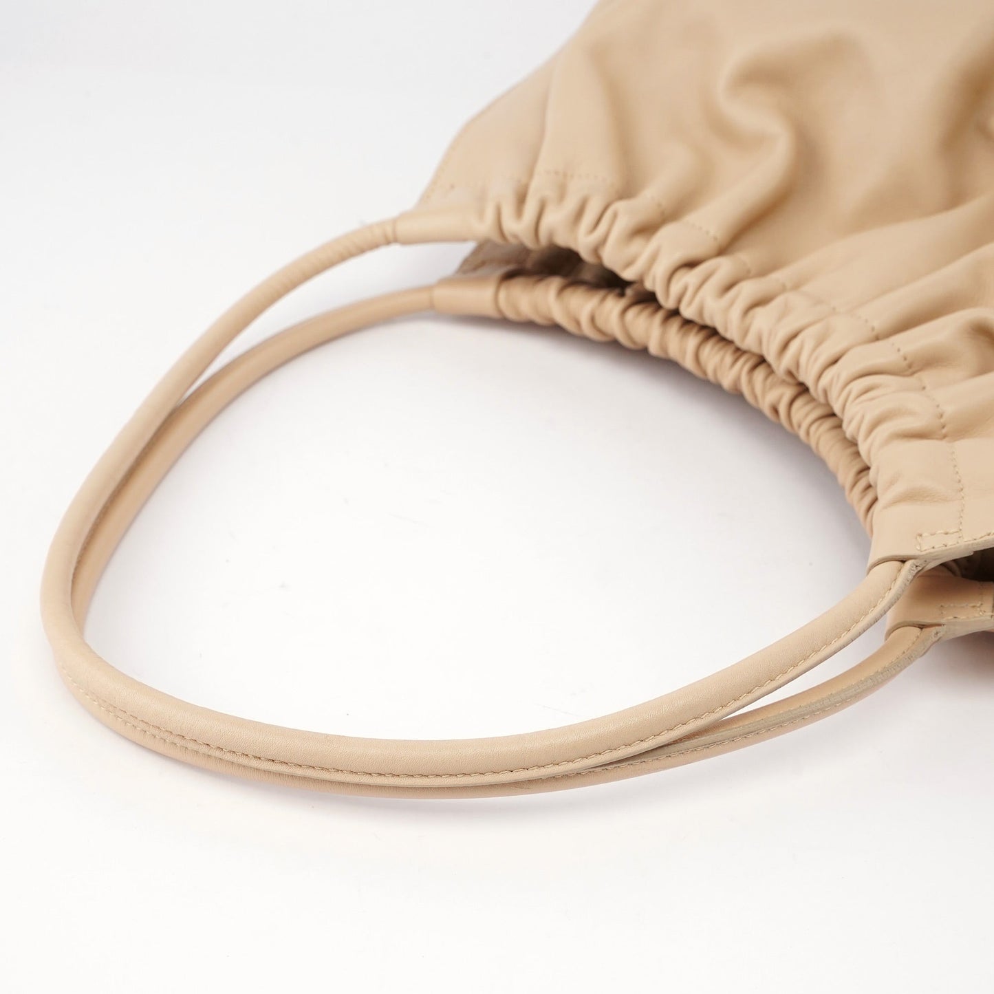 001 4332 Beige Calfskin Dual Handle Bag