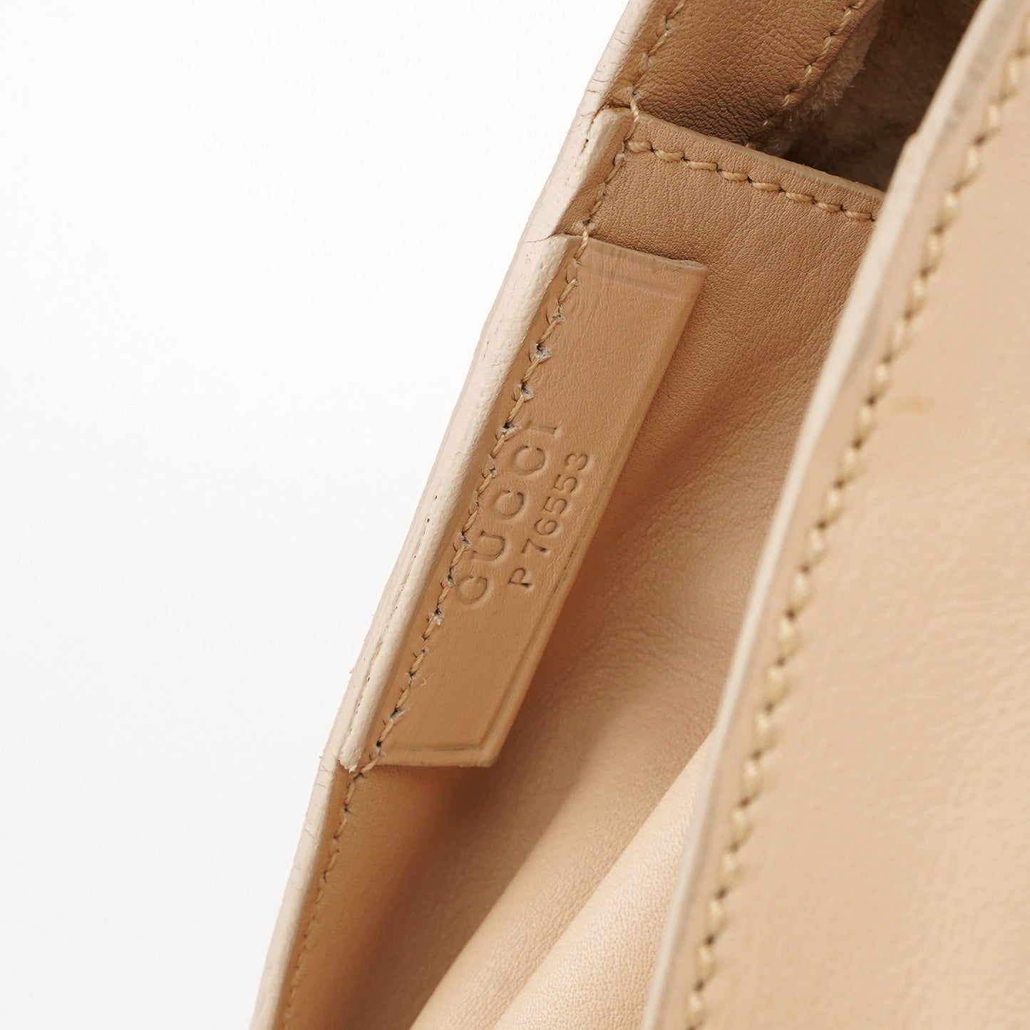 001 4332 Beige Calfskin Dual Handle Bag