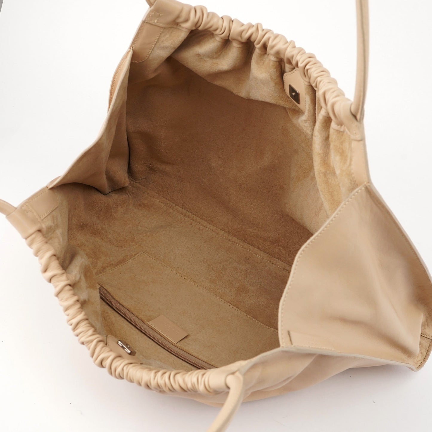 001 4332 Beige Calfskin Dual Handle Bag