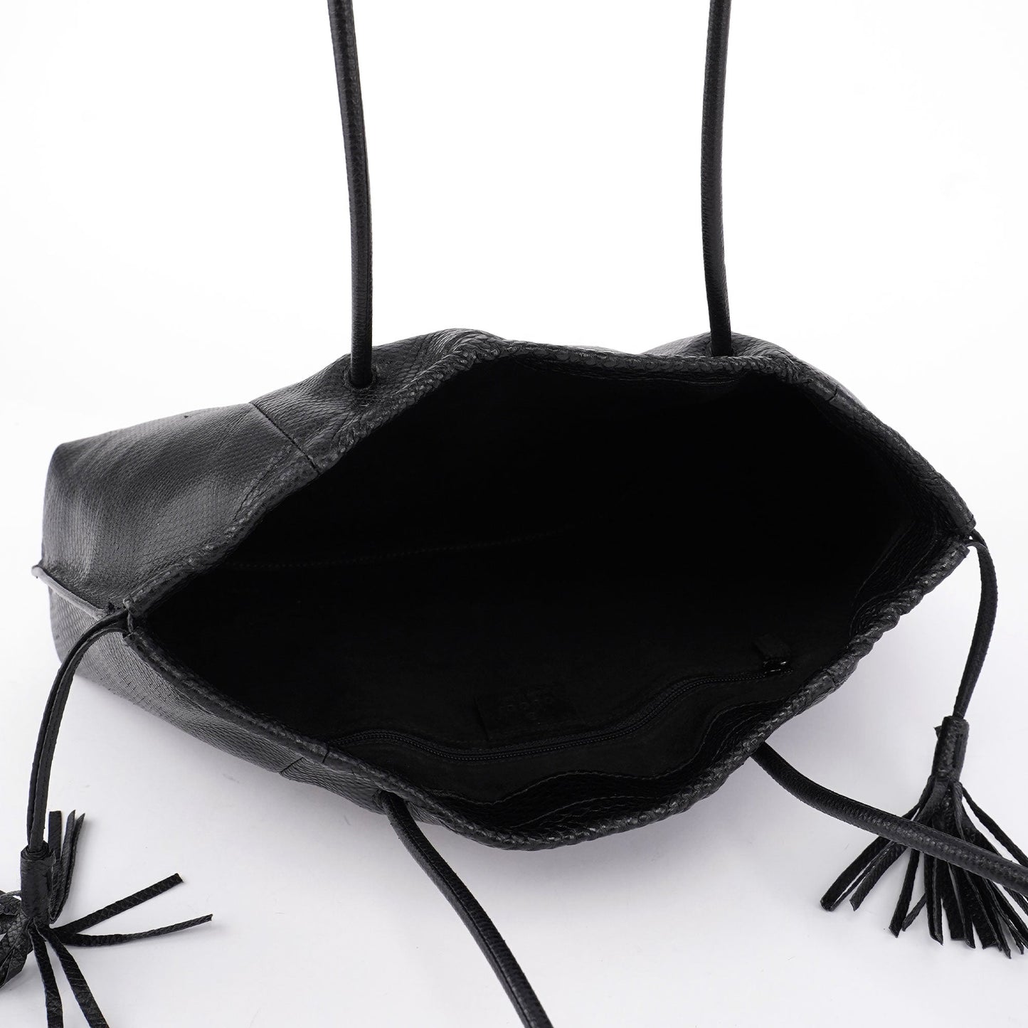 001 4403 Black Lizard Embossed Tote Bag