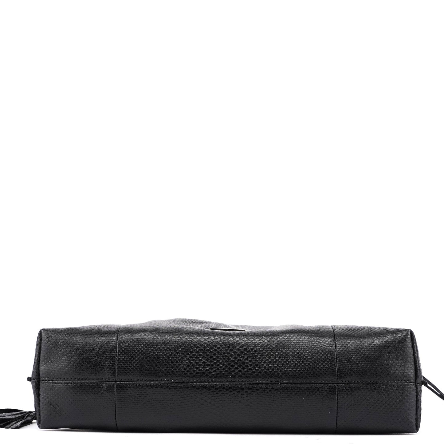 001 4403 Black Lizard Embossed Tote Bag