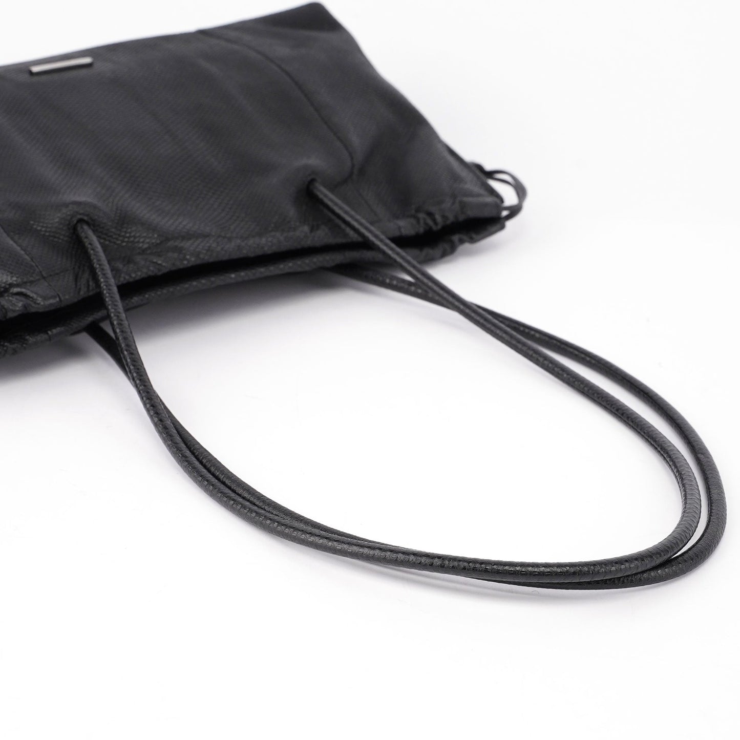 001 4403 Black Lizard Embossed Tote Bag