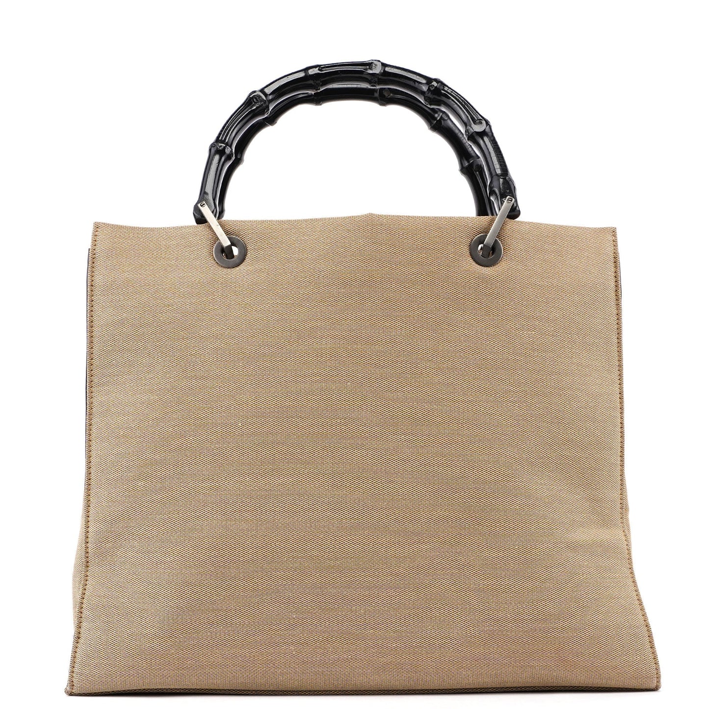 002 1010 Beige Bamboo Tote Bag