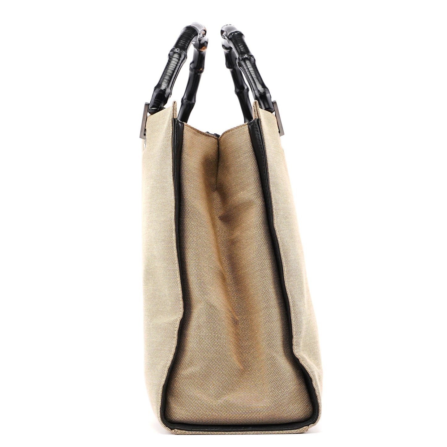 002 1010 Beige Bamboo Tote Bag