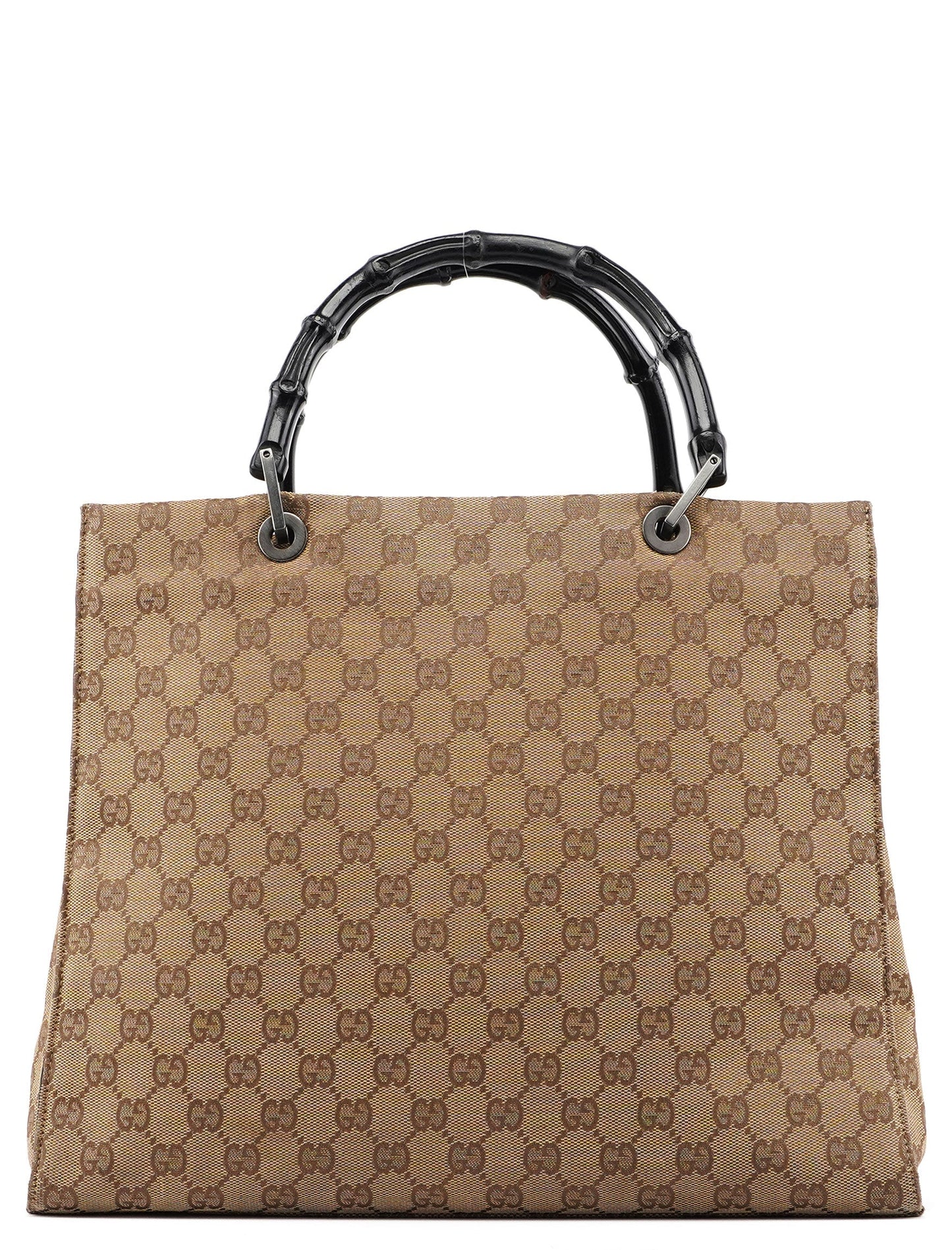 002 1016 Beige GG Bamboo Tote Bag
