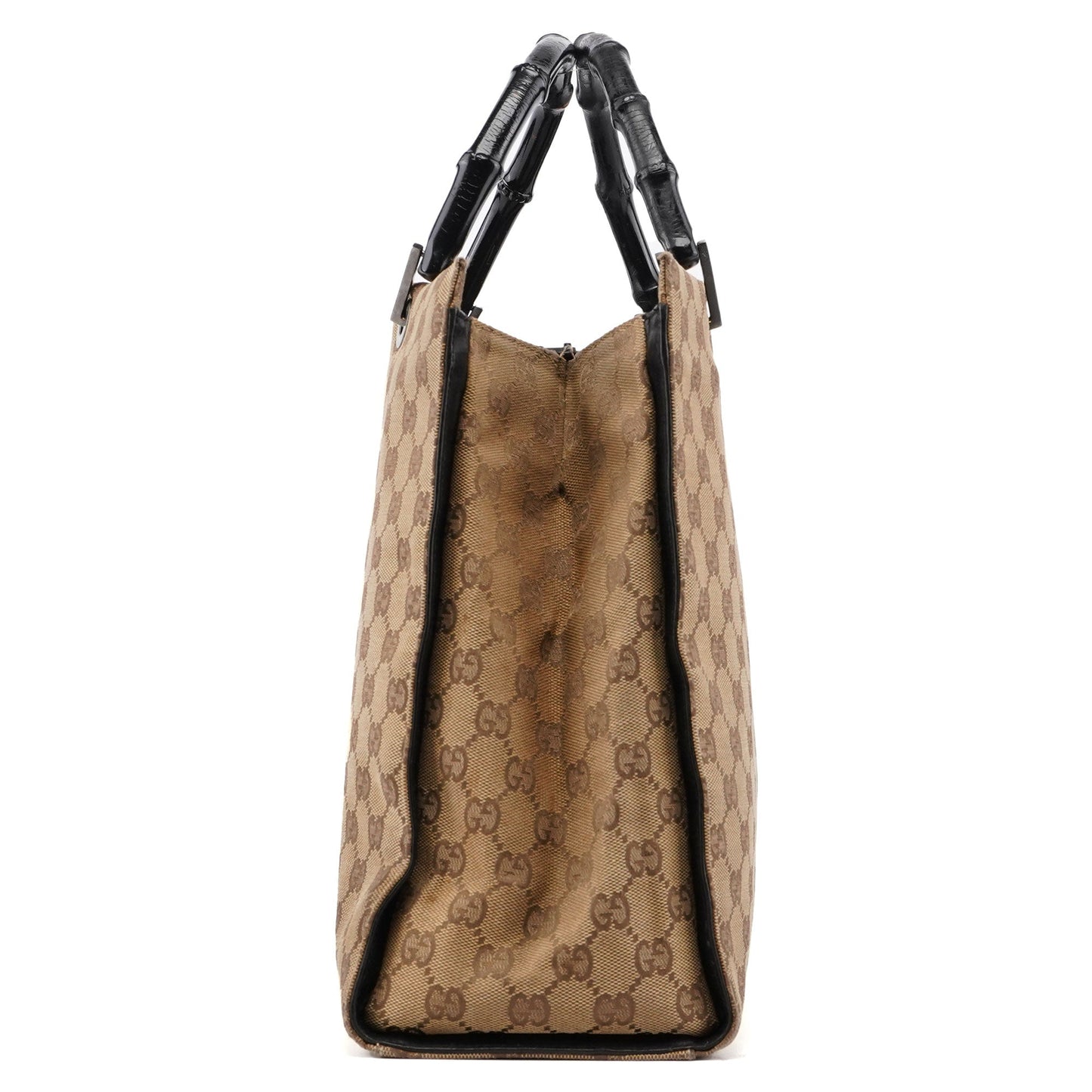 002 1016 Beige GG Bamboo Tote Bag