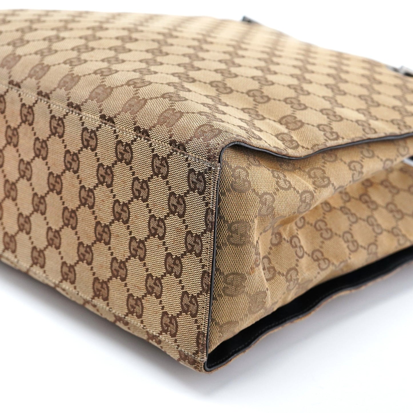 002 1016 Beige GG Bamboo Tote Bag