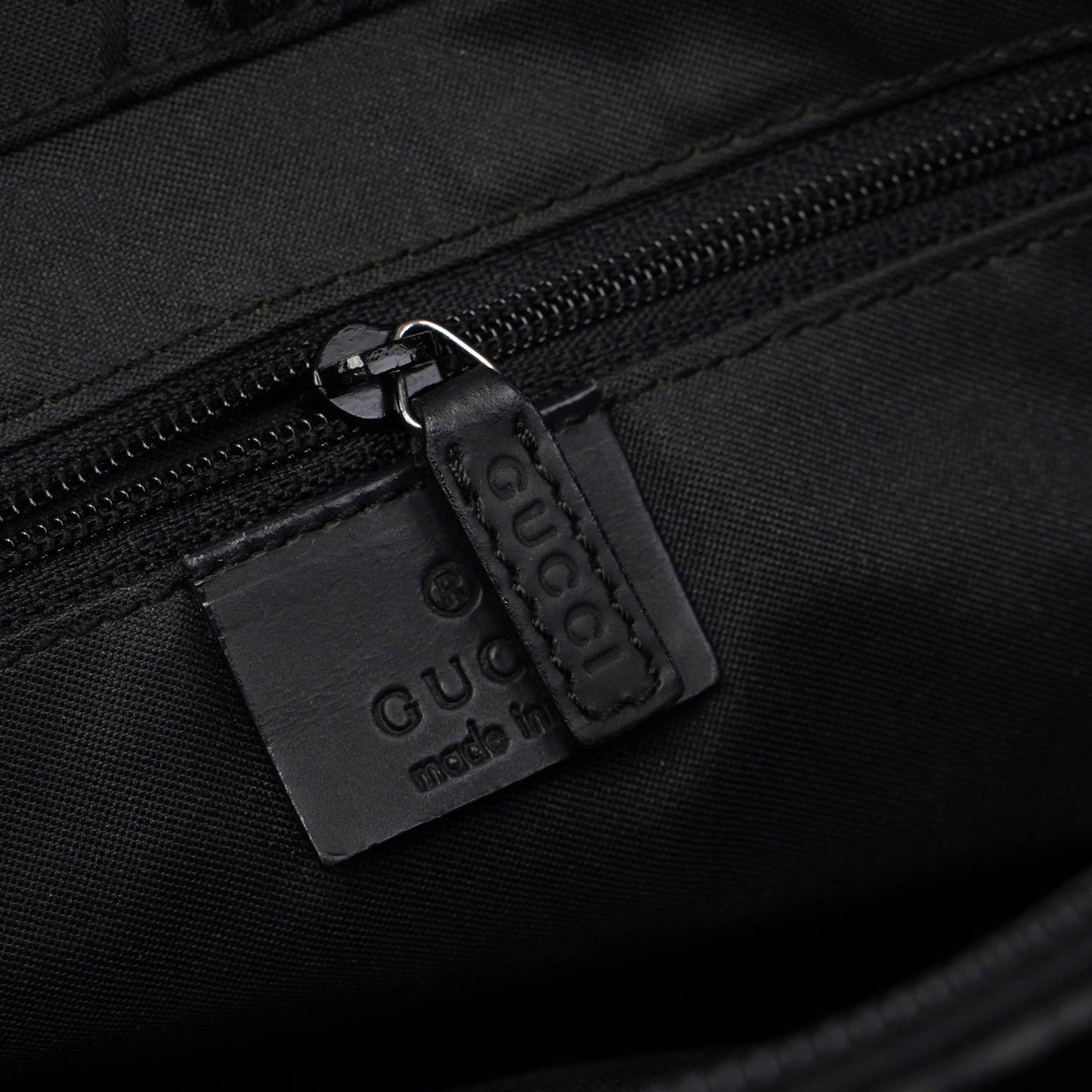 002 1016 Black GG Bamboo Tote