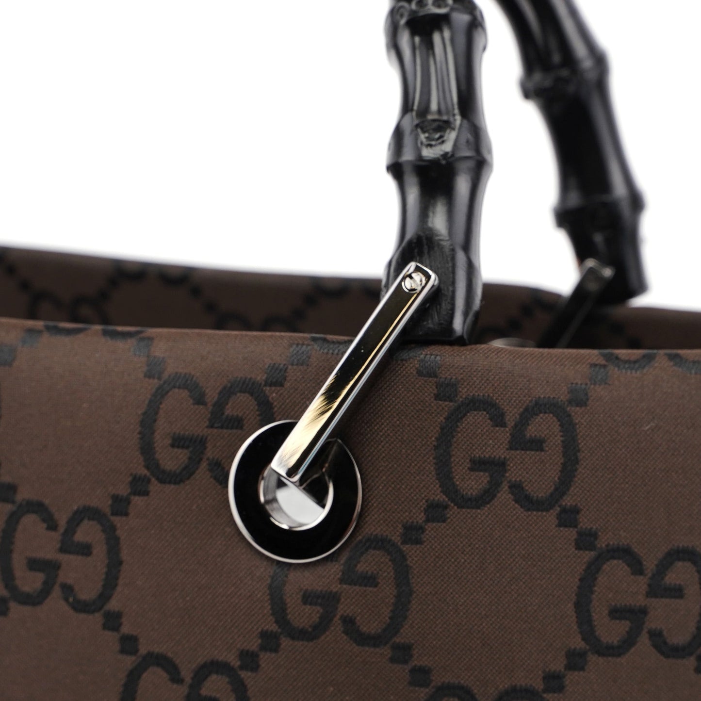 002 1016 Brown GG Bamboo 2-Way Tote