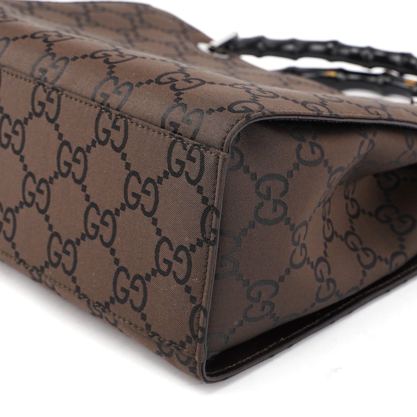 002 1016 Brown GG Bamboo 2-Way Tote