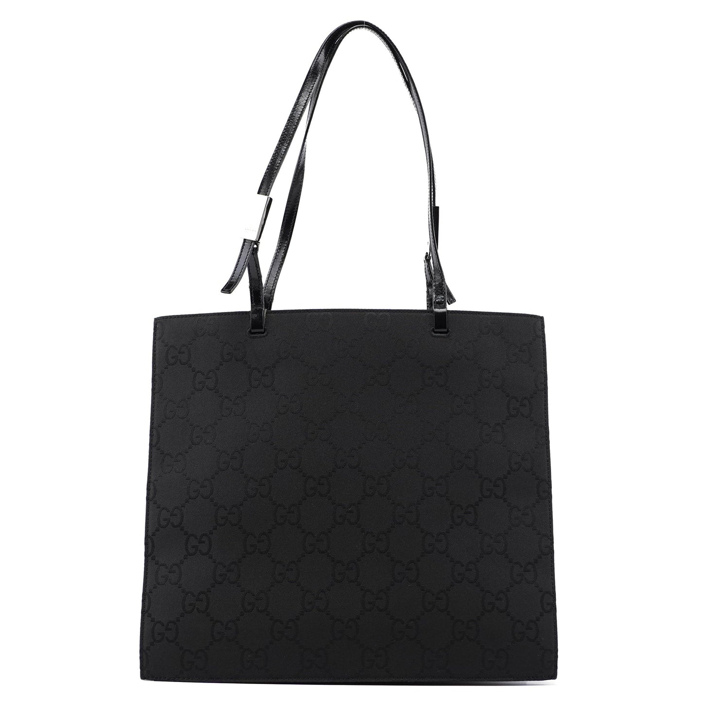 002 1021 Black GG Dual Pocket Tote Bag