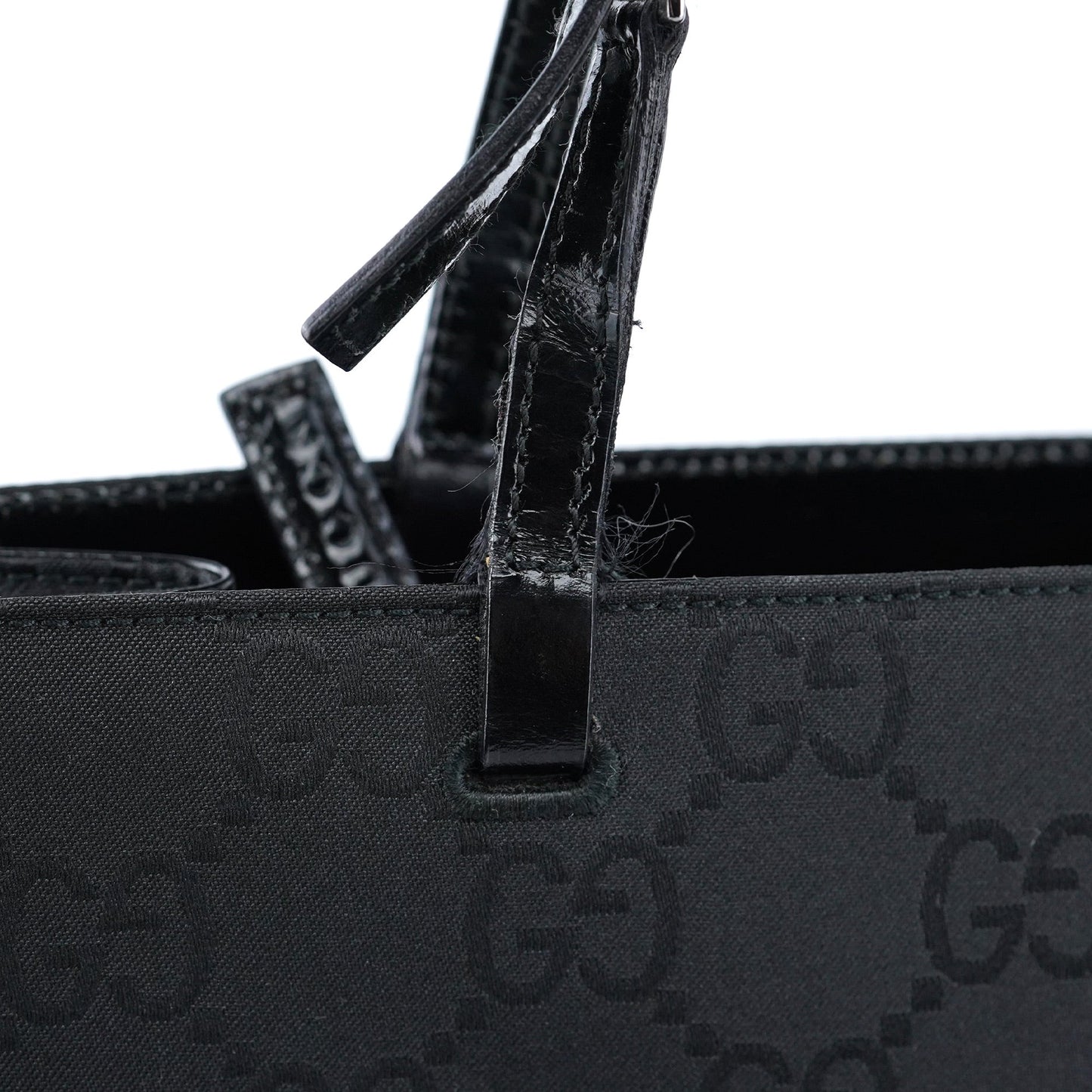002 1021 Black GG Dual Pocket Tote Bag