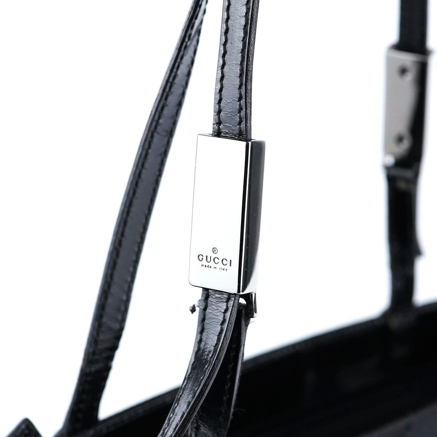 002 1021 Black GG Dual Pocket Tote Bag