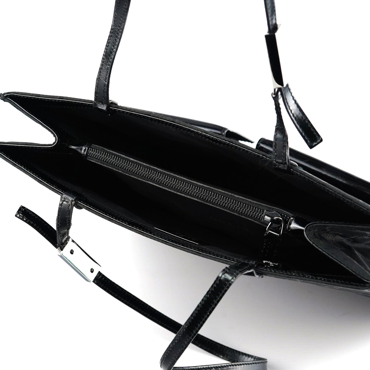 002 1021 Black GG Dual Pocket Tote Bag