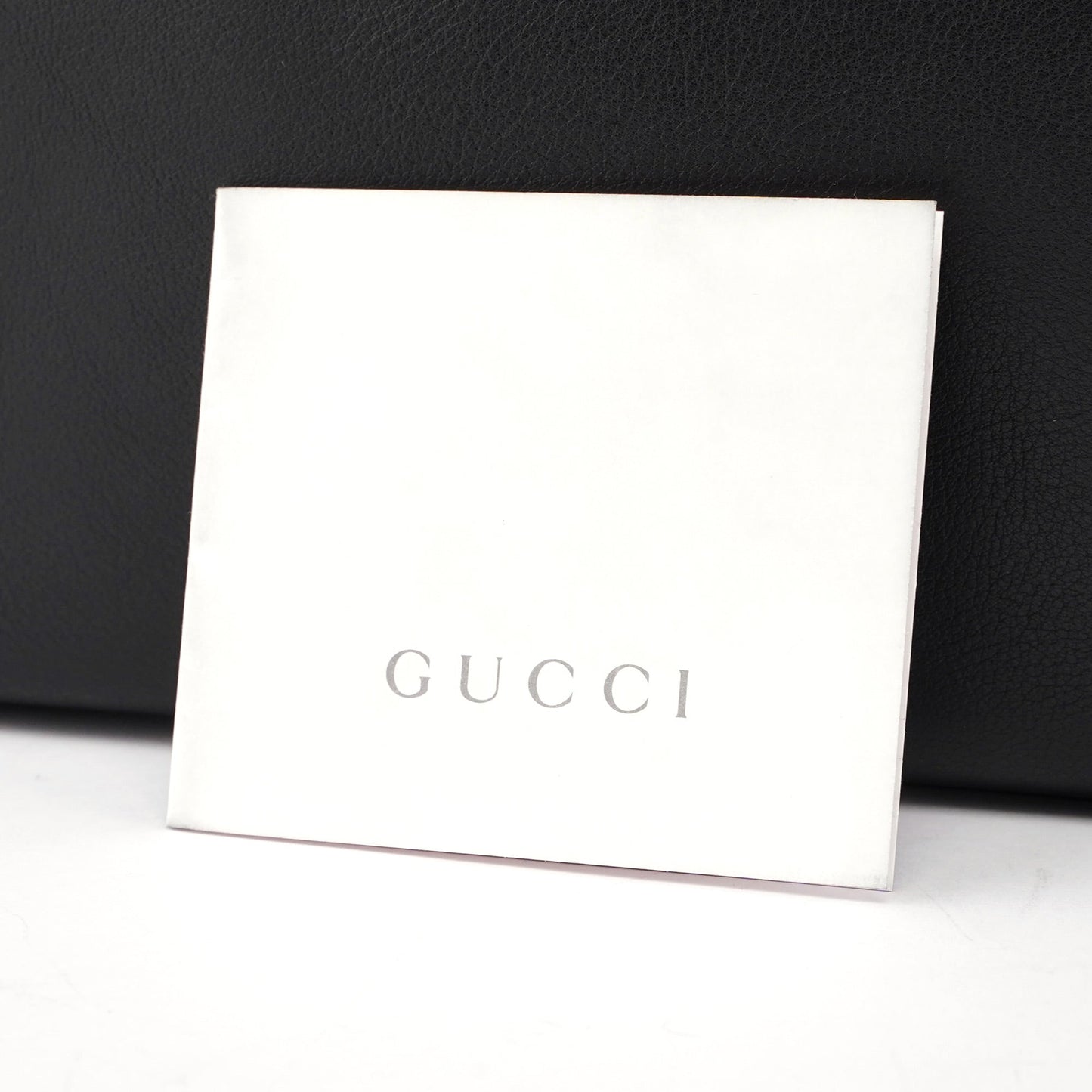 002 1033 Black Leather Bamboo 2-Way Tote Bag