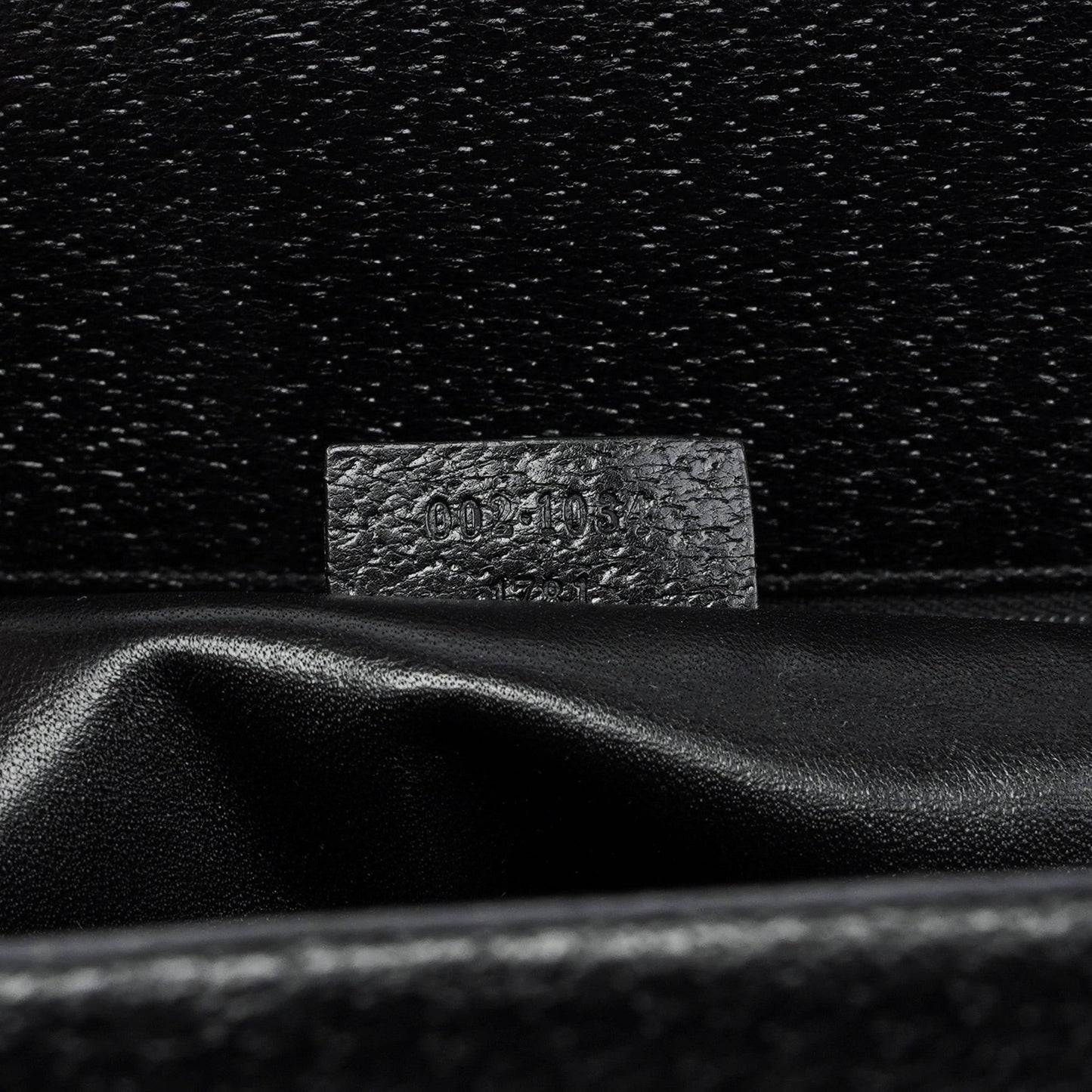 002 1034 Black Leather Bamboo 2-Way Tote Bag