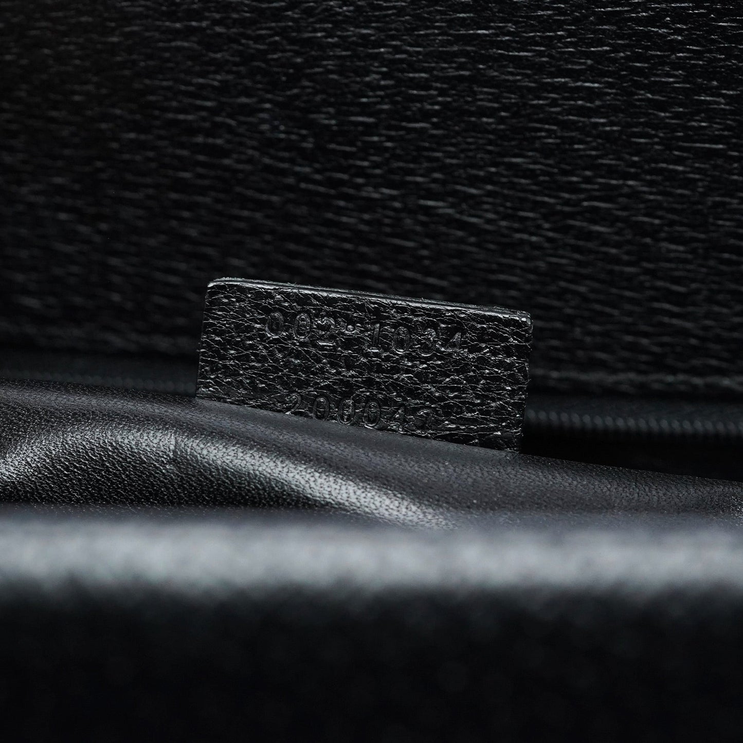 002 1034 Black Leather Bamboo 2-Way Tote Bag