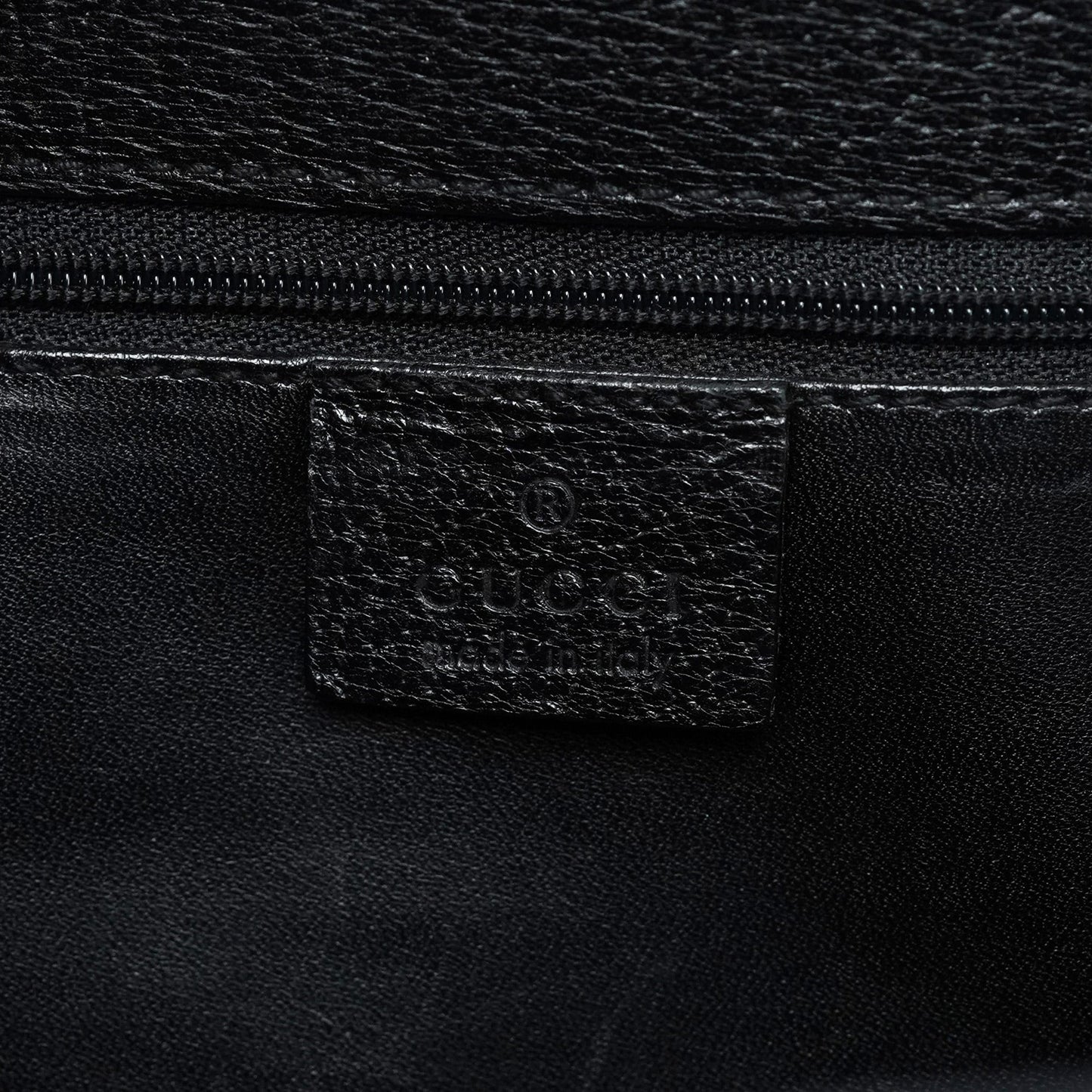 002 1034 Black Leather Bamboo 2-Way Tote Bag