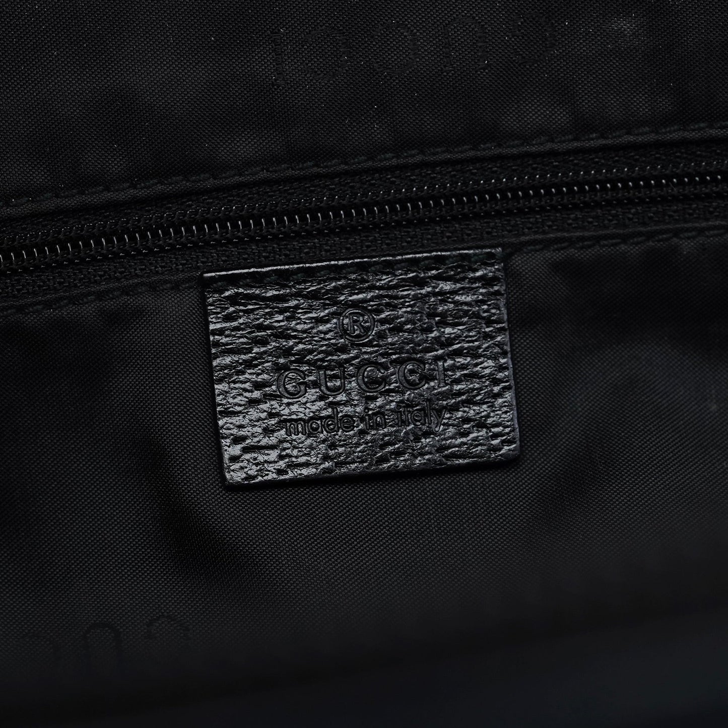 002 1045 Black Leather Dual Pocket Tote