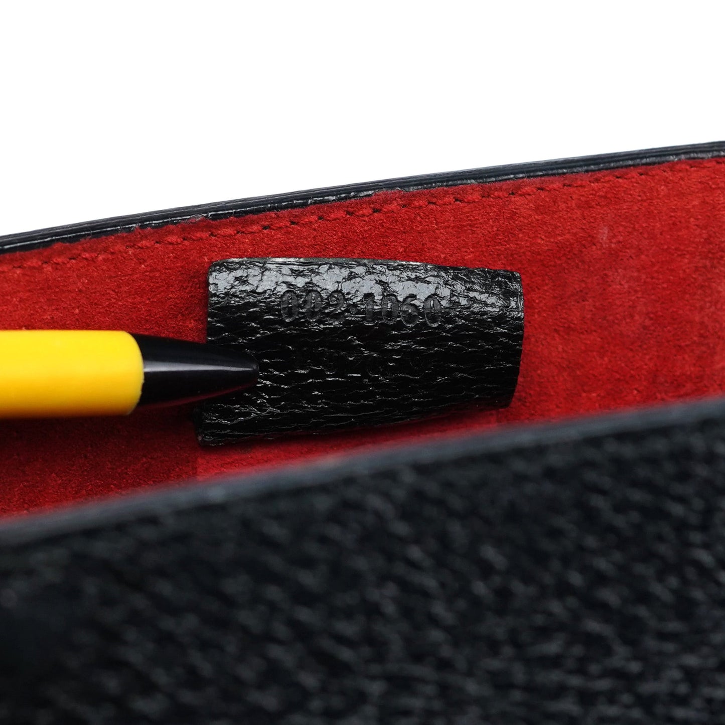 002 1060 Black Leather Bamboo Tote