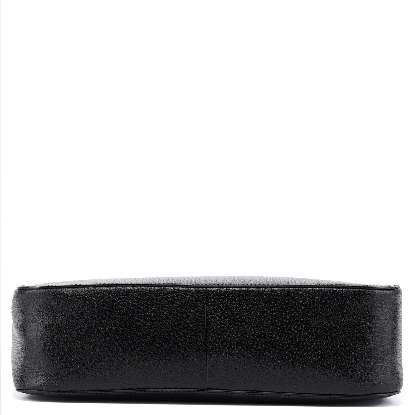 002 1060 Black Leather Bamboo Tote