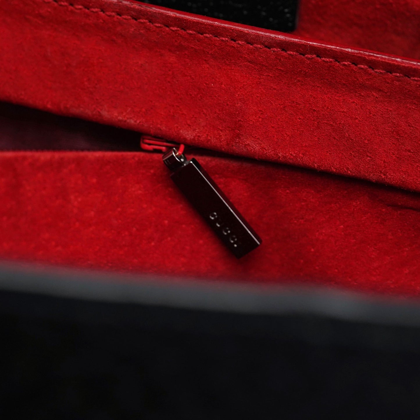 002 1060 Black Leather Bamboo Tote