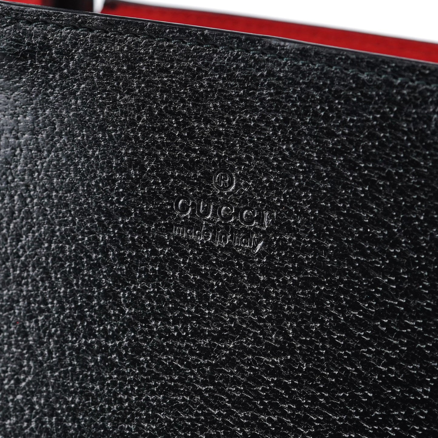 002 1060 Black Leather Bamboo Tote