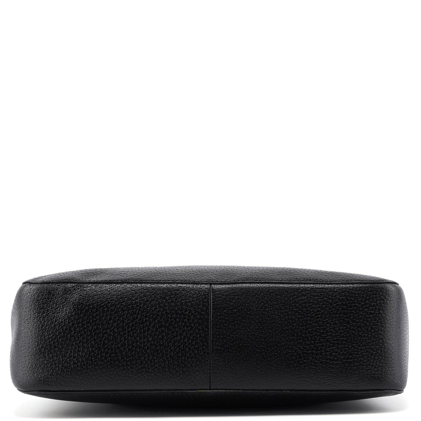 002 1061 Black Leather Bamboo Tote