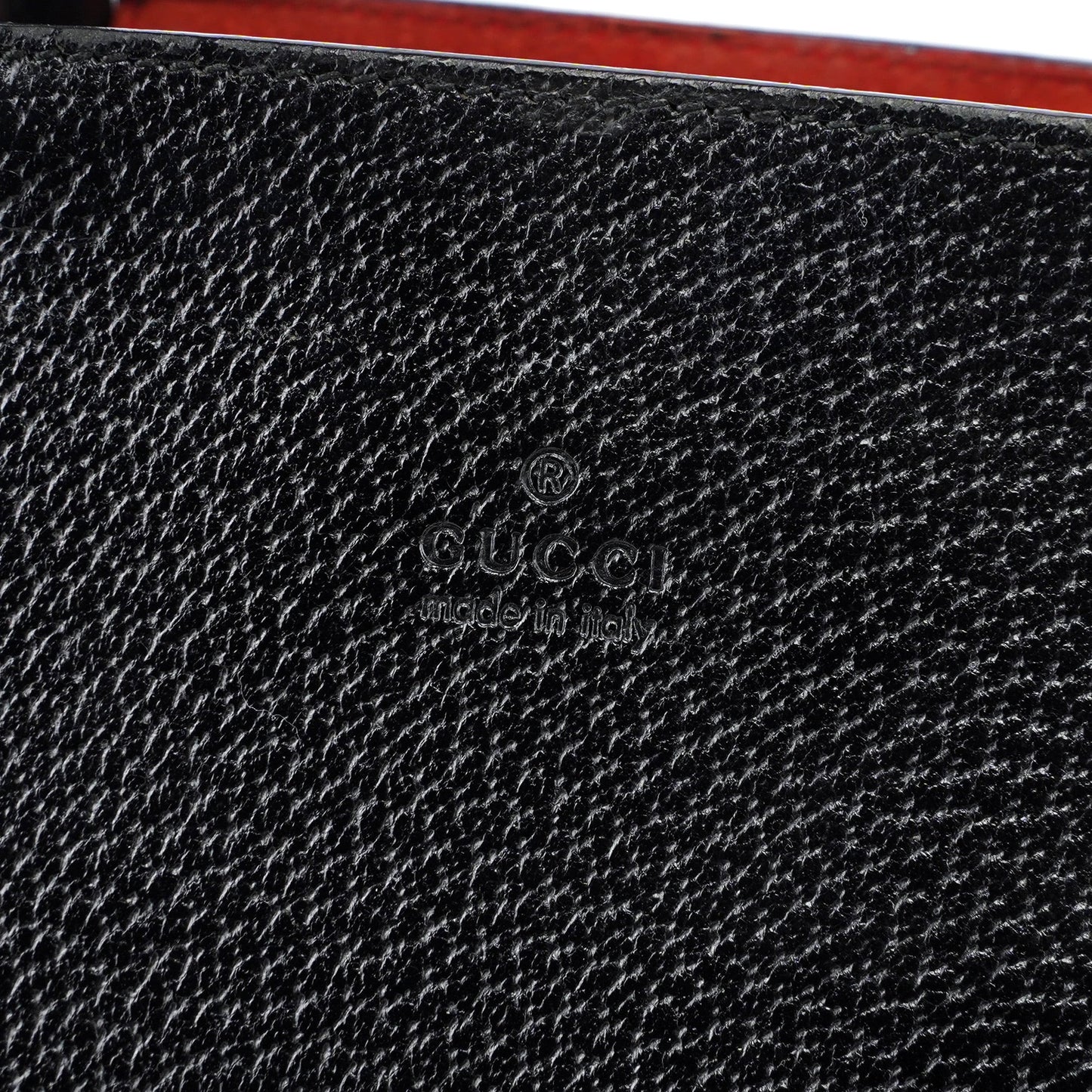 002 1061 Black Leather Bamboo Tote