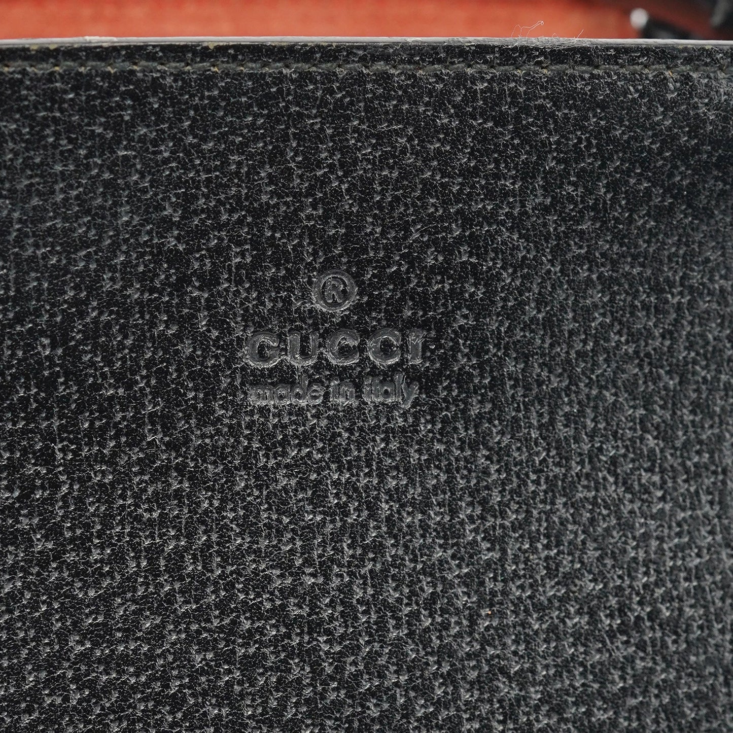 002 1061 Black Leather Bamboo Tote Bag