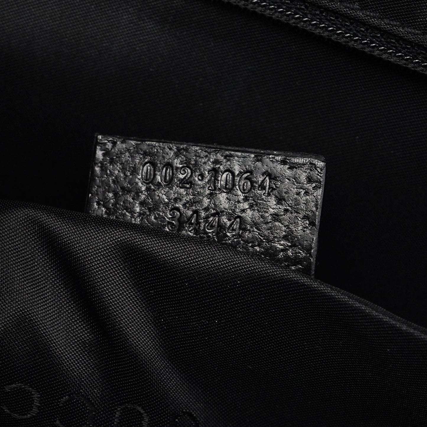 002 1064 Black Leather Jackie Tote Bag