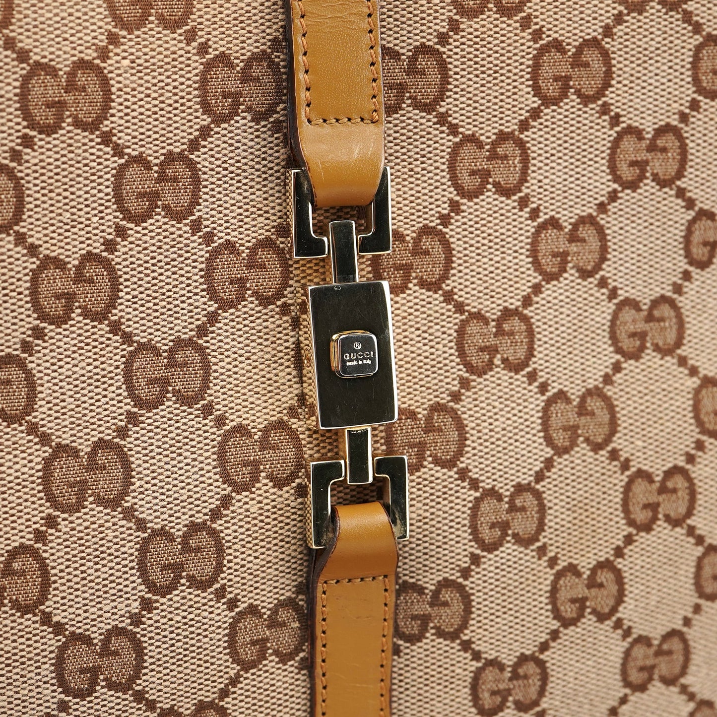 002 1065 Beige GG Jackie Tote