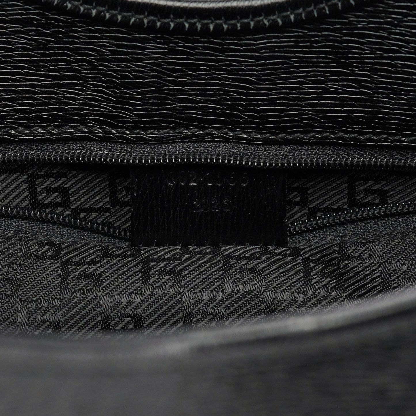 002 1066 Black Leather Jackie Shoulder Bag