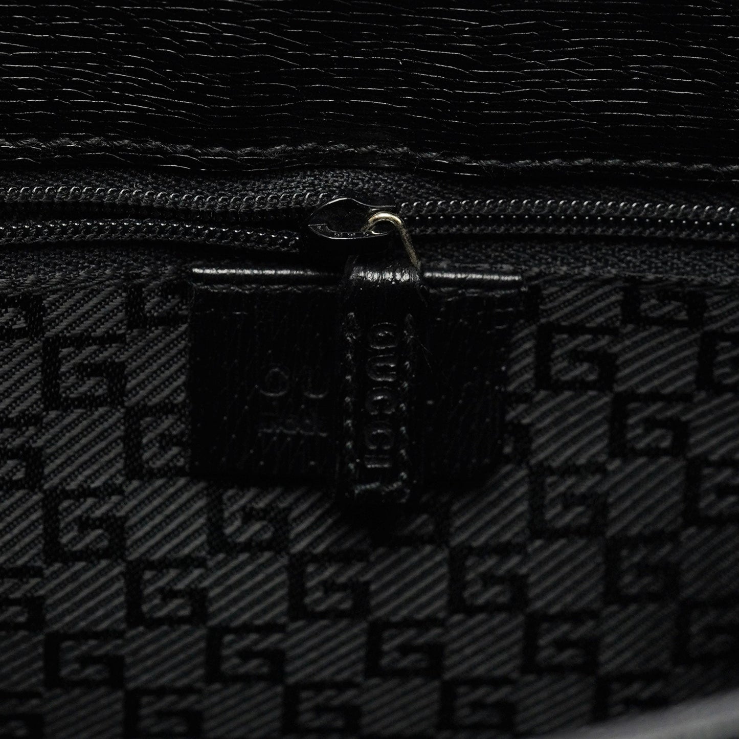 002 1066 Black Leather Jackie Shoulder Bag