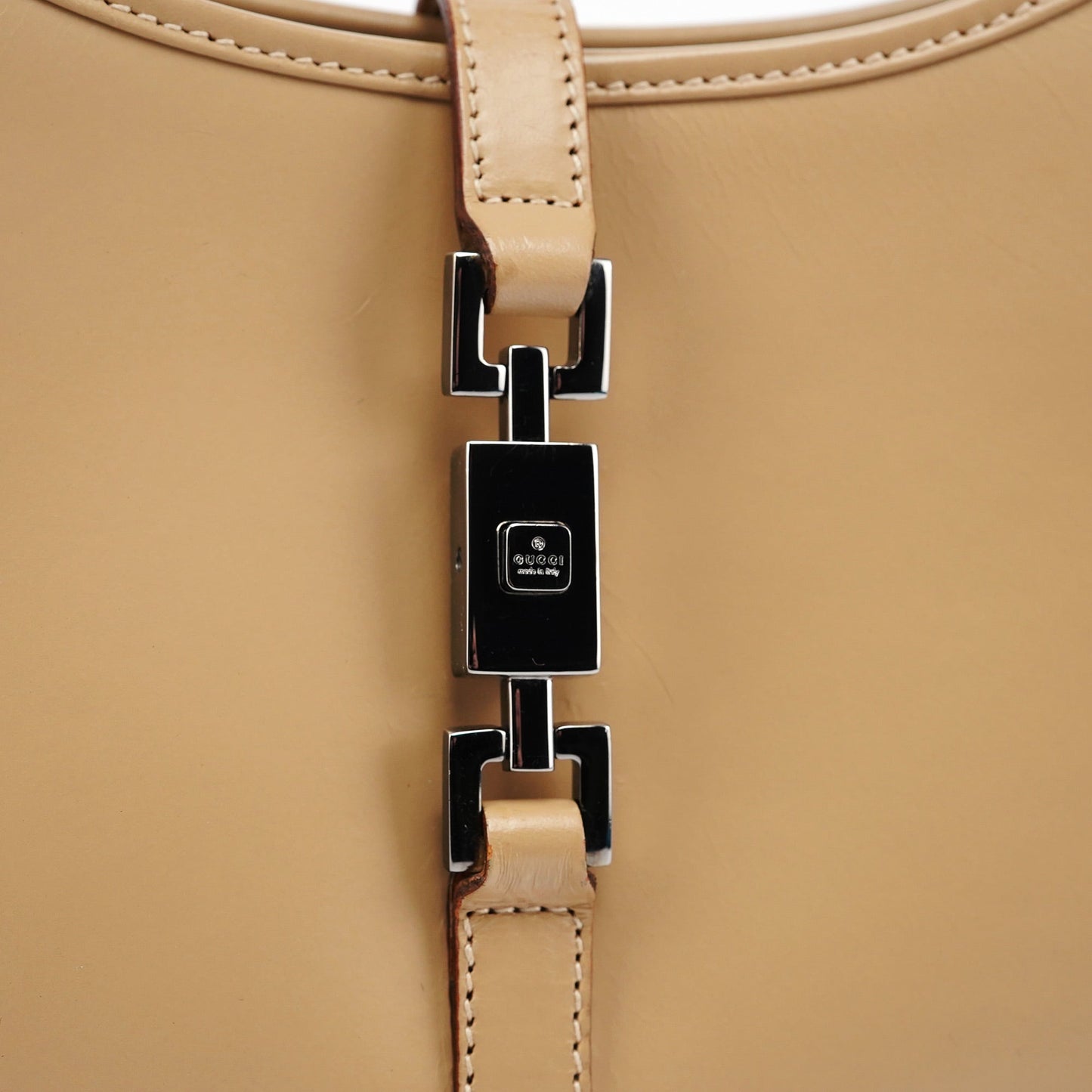 002 1068 Beige Calfskin Jackie Bag