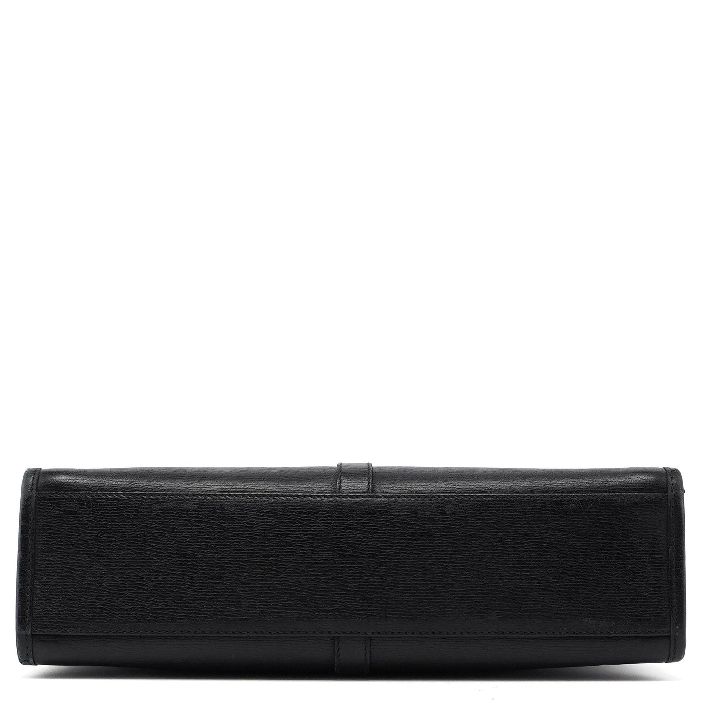 002 1071 Black Leather Jackie Tote Bag