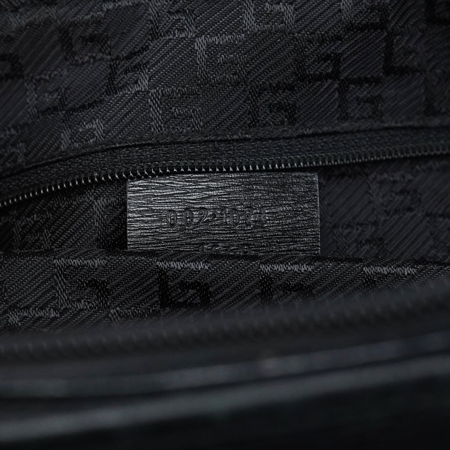 002 1071 Black Leather Jackie Tote Bag