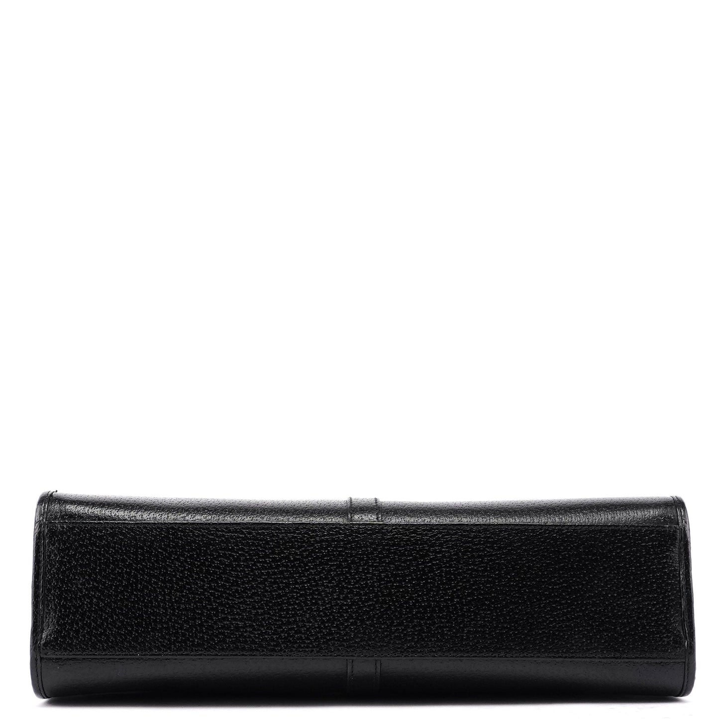 002 1073 Black Leather Jackie Tote