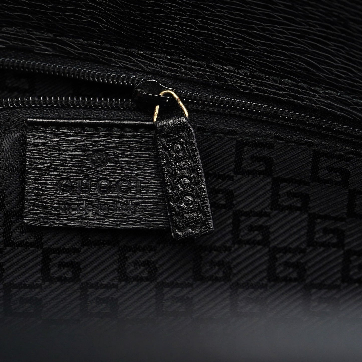 002 1090 Black Leather Tote Bag