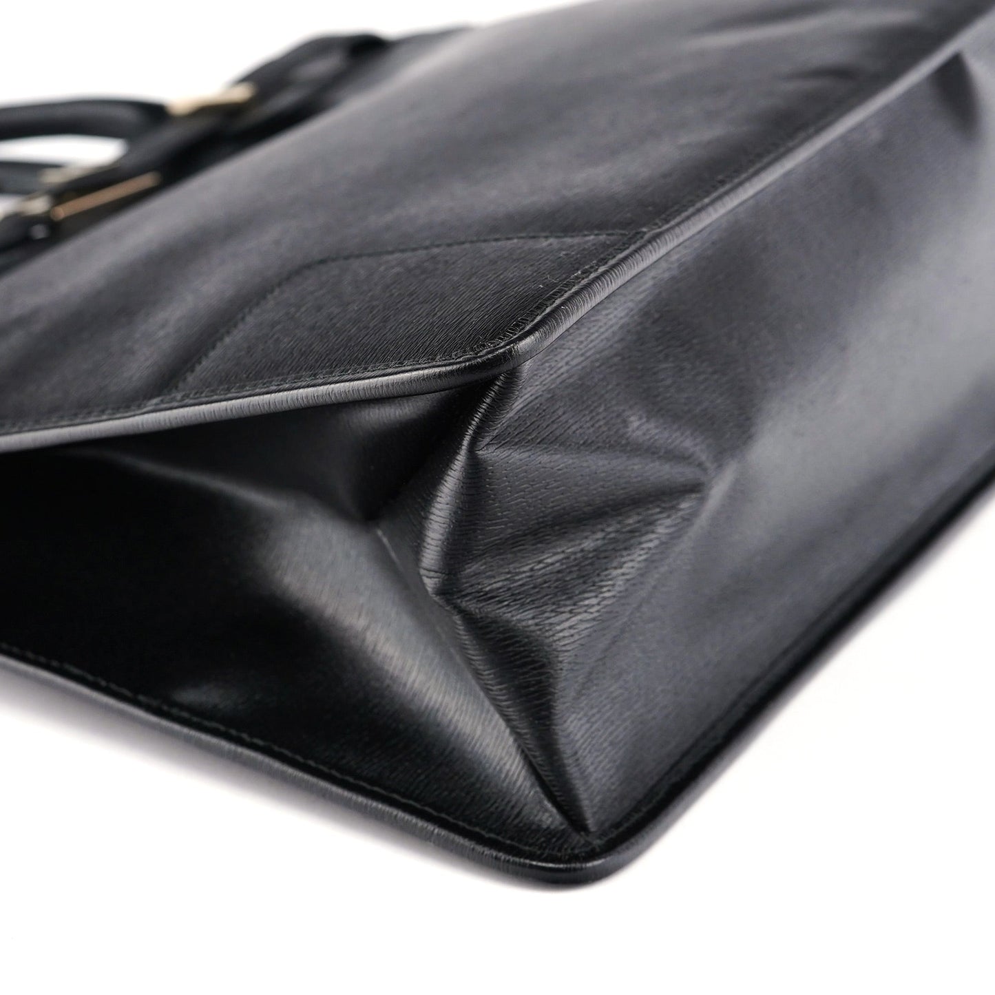 002 1090 Black Leather Tote Bag