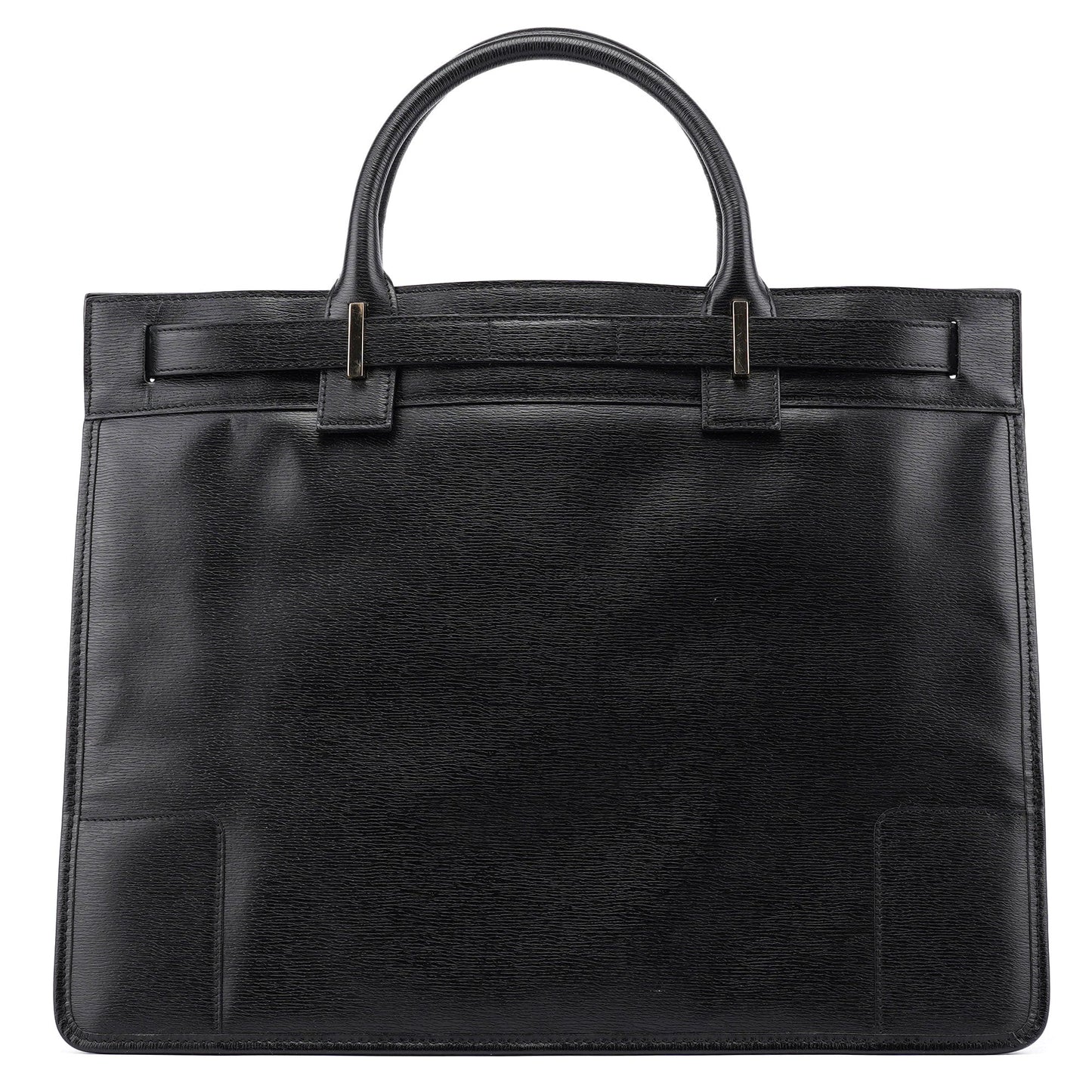 002 1090 Black Leather Tote Bag