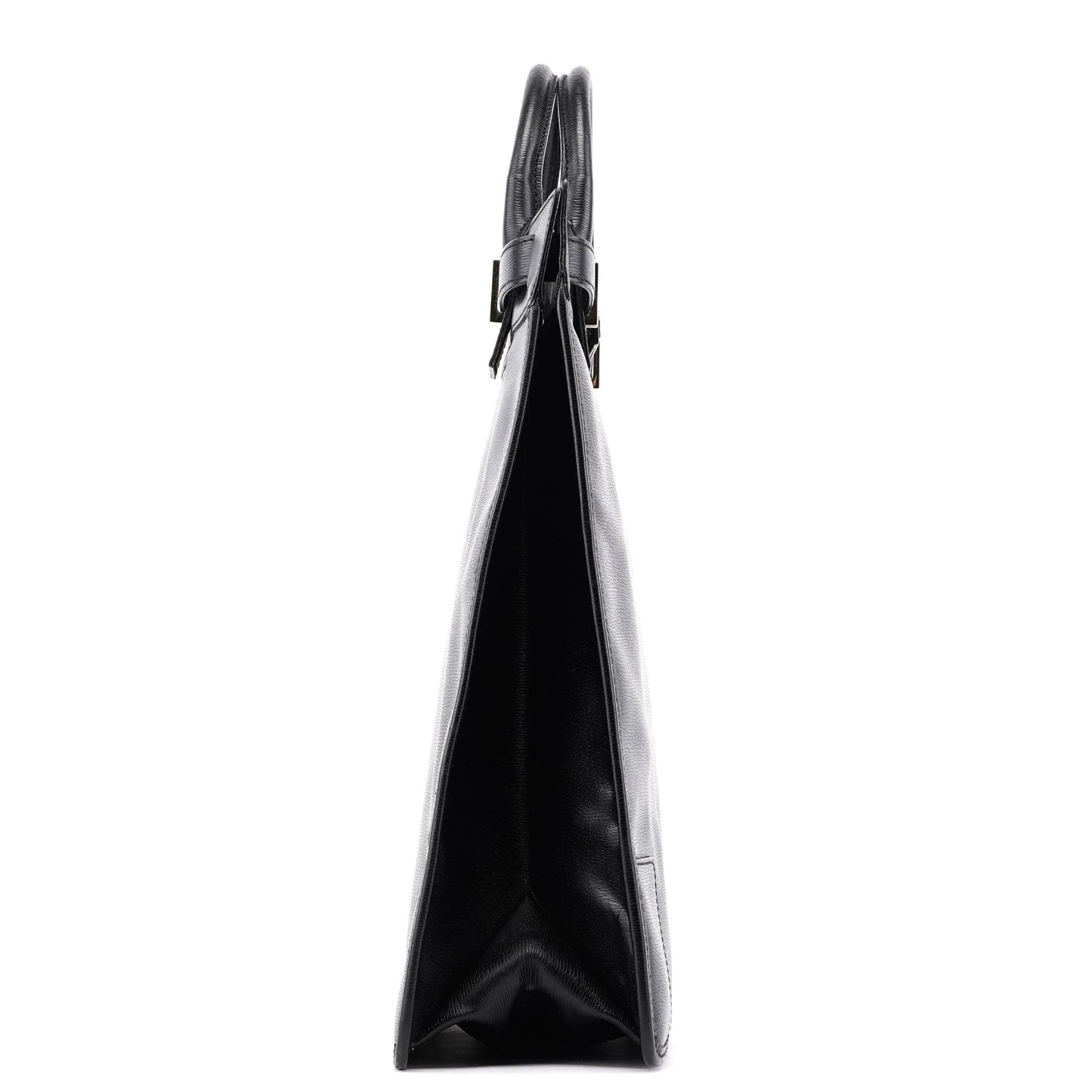 002 1091 Black Leather Tote Bag