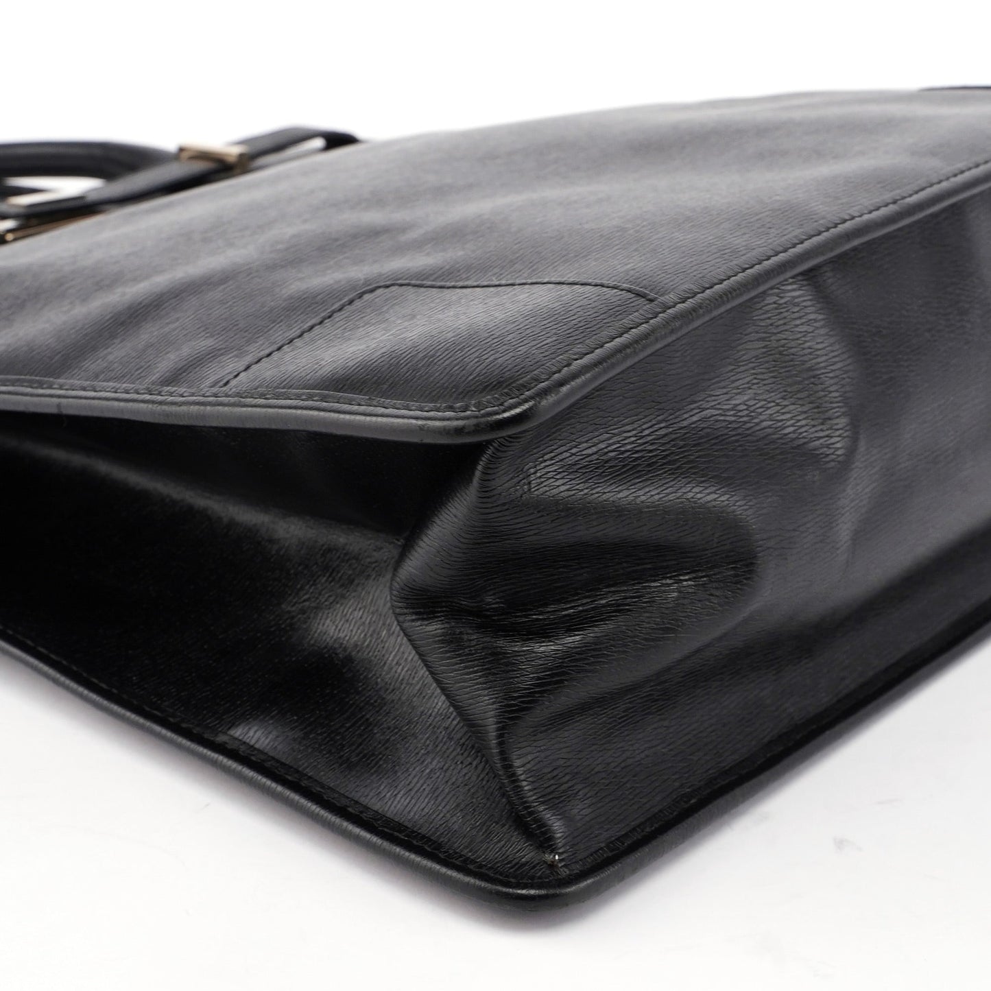 002 1091 Black Leather Tote Bag