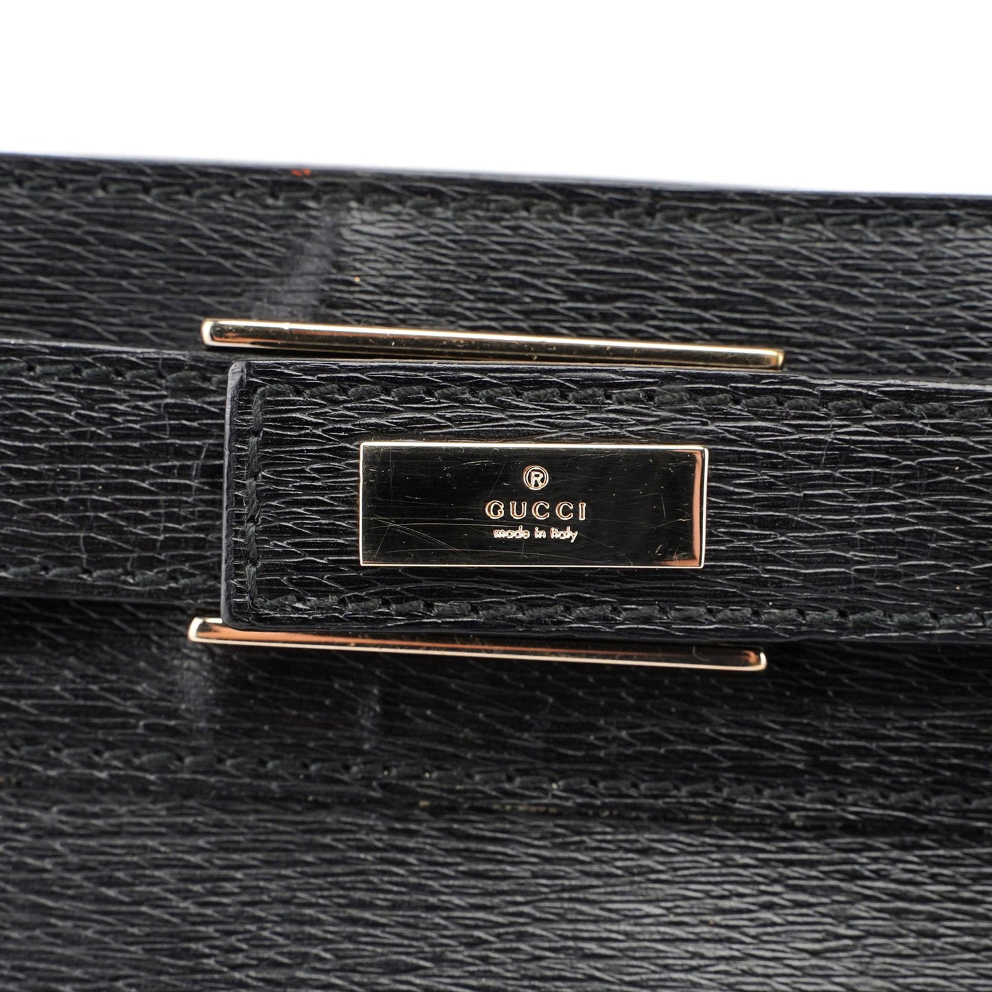 002 1091 Black Leather Tote Bag