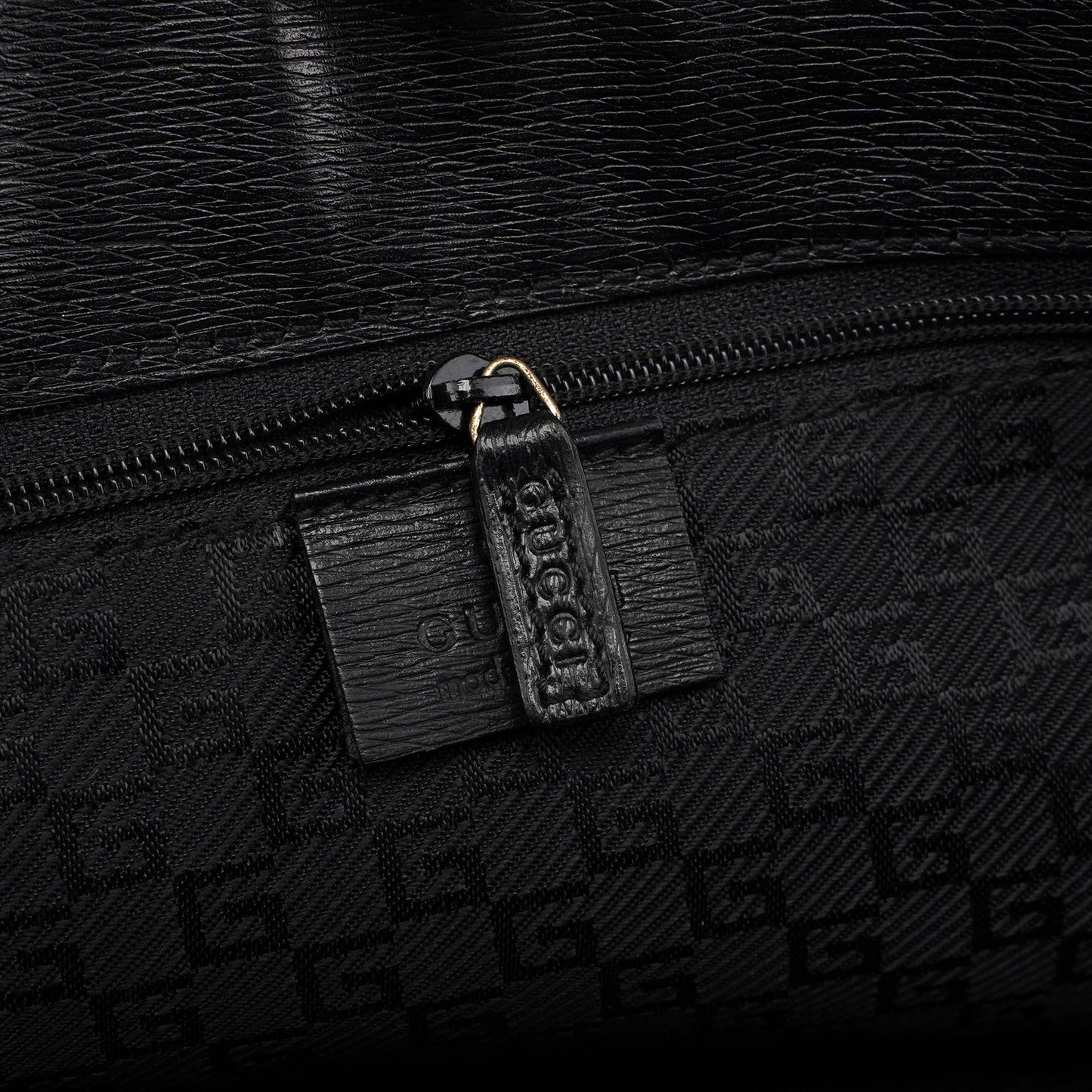 002 1091 Black Leather Tote Bag