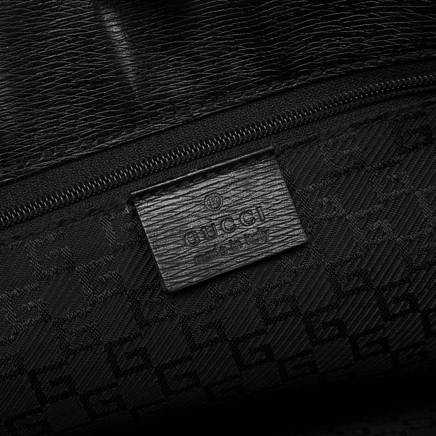 002 1091 Black Leather Tote Bag